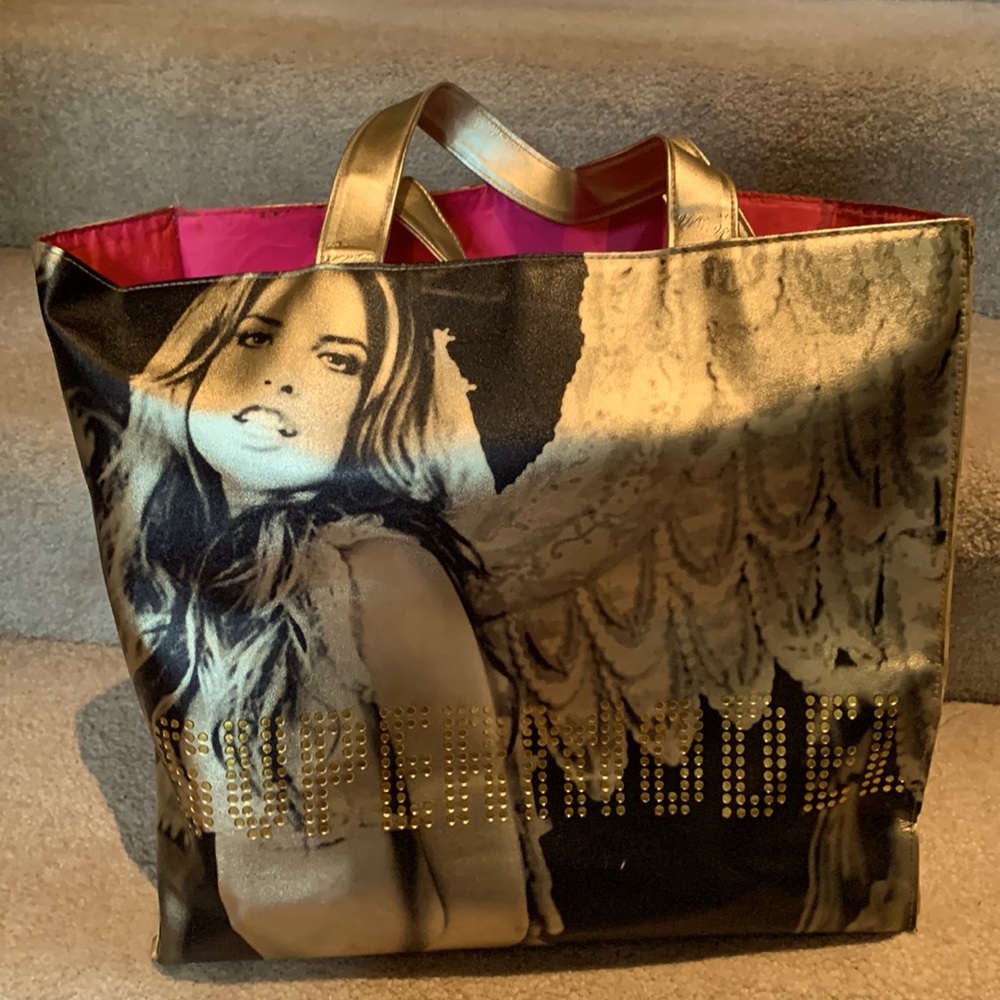 SEXY “SUPERMODEL” XL shopper tote bag from VICTORIA’S SECRET. Pink lining.